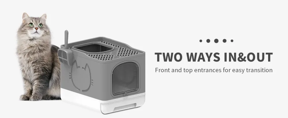 ALL FOR PAWS Cat Litter Deodorizer Smart Pet Odor Eliminator Automatic Pet Odor Eliminator Unscented Dust-Free Versatile Function to Purify Odors from Pet House Toilet Wardrobe USB Powered - ALL FOR PAWS Foldable Cat Litter Tray Cats Litter Box