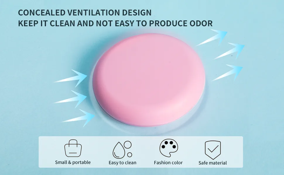 Annhua Retainer Case Denture Container Mouthguard Storage Box with Magnetic Closure False Teeth Container Denture Box Blue - denture box