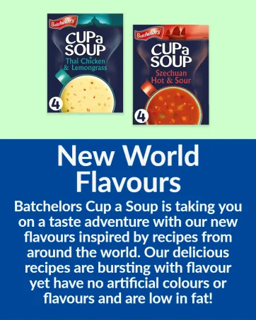 Batchelors Cup a Soup Tomato & Vegetable Instant Soup Sachets 104 g Box (Pack of 9 Boxes - Each Contains 4 Sachets) - new world flavours