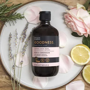 Baylis & Harding Goodness Rose & Geranium Natural Bath Soak 500 ml (Pack of 3) - Vegan Friendly - lifestyle
