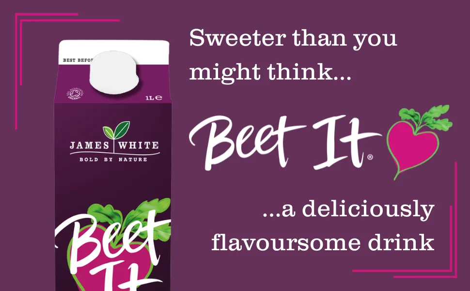 Beet It Organic Beetroot Juice 750ml PET Bottles - Vegan - Picked and Pressed - No Added Sugar (Pack of 6) - james white beet it organic