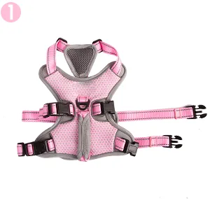 BELPRO Multi-Use Support Dog Harness Escape Proof No Pull Reflective Adjustable Vest with Durable Handle Dog Walking Harness for Big/Active Dogs (Orange M) M (Pack of 1) Orange - escape proof dog harnes