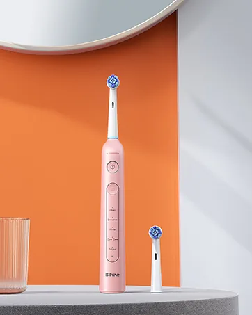Bitvae R2 Rotating Electric Toothbrush for Adults with 8 Brush Heads 5 Modes Rechargeable Power Toothbrush with Pressure Sensor Pink Pink 1 Pack - bitvae