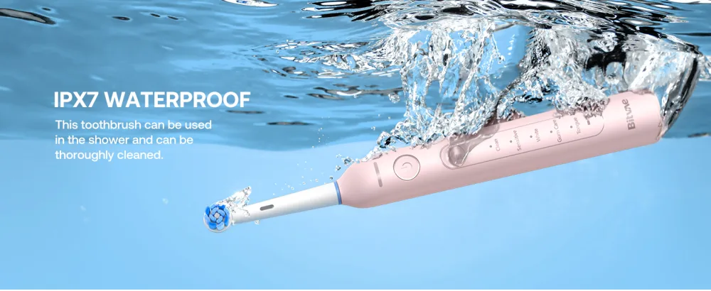 Bitvae R2 Rotating Electric Toothbrush for Adults with 8 Brush Heads 5 Modes Rechargeable Power Toothbrush with Pressure Sensor Pink Pink 1 Pack - product information 11