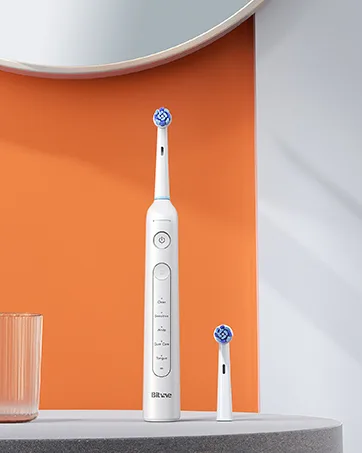 Bitvae R2 Rotating Electric Toothbrush for Adults with 8 Brush Heads 5 Modes Rechargeable Power Toothbrush with Pressure Sensor White White 1 Pack - bitvae