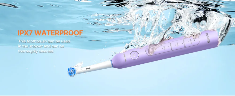 Bitvae R2 Rotating Electric Toothbrush for Adults with 8 Brush Heads 5 Modes Rechargeable Power Toothbrush with Pressure Sensor Purple Purple 1 Pack - bitvae