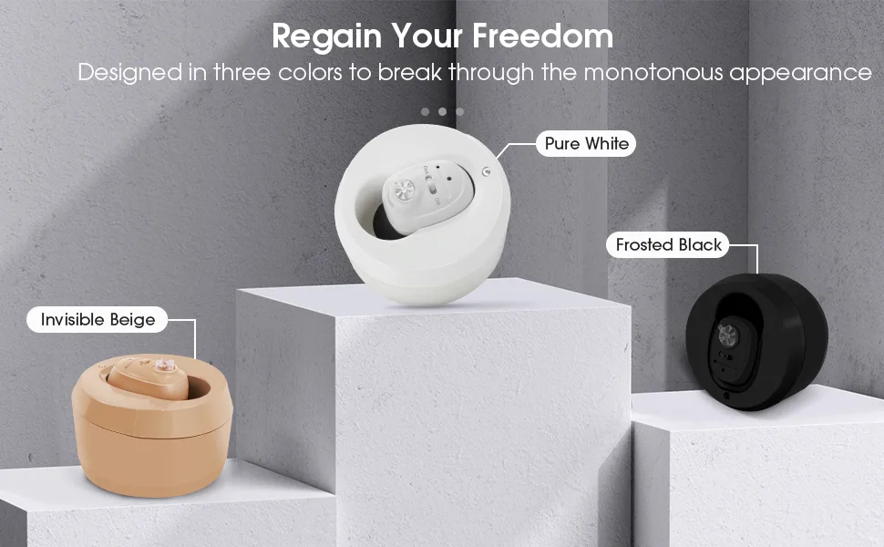 Britzgo Rechargeable device with Noise Reduction for The Elderly Invisible in Ear Up to 35 Hours of Use Digital Chips&Portable Charging Case (Beige) - product information 19
