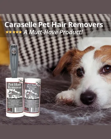 Caraselle 4x Sticky Roller Refills - for Trident handle Roller brush Removes Lint & Pet hair from Clothing & Upholstery Pack of 4 - another edit