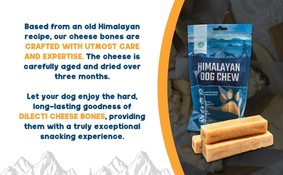 Himalayan Cheese Bones - Natural Long Lasting Dog Chews for Large Dogs made from milk pack of 3 - cheese bones EBC 4