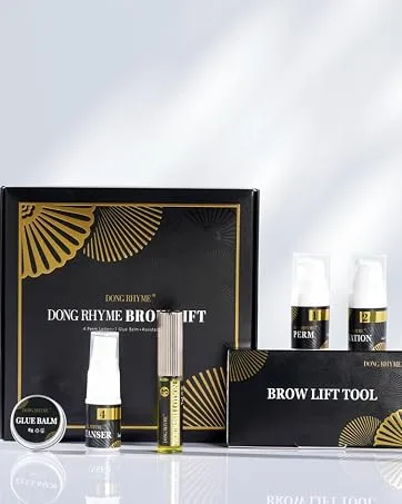 Lash Perming and Brow Lifting Set 2024 Upgraded Eyelash and Eyebrow Lift Kit Semi-Permanent Eyelash Perming Kit Long Lasting (5 Packs) - Brow Lifting Kit