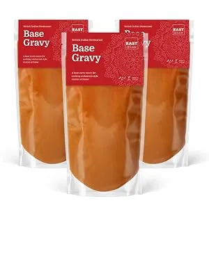 Base Gravy for Curry | 3 x 400g Packs | Make British Indian Restaurant (BIR) Style Curries at Home | East At Home - Base Gravy 3 Pack
