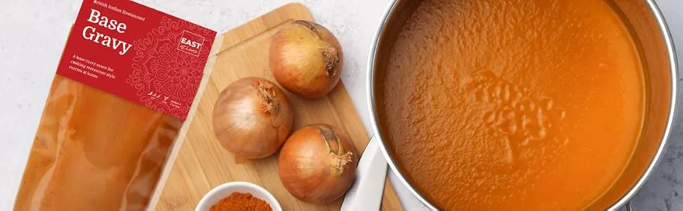 Base Gravy for Curry | 3 x 400g Packs | Make British Indian Restaurant (BIR) Style Curries at Home | East At Home - Base Gravy