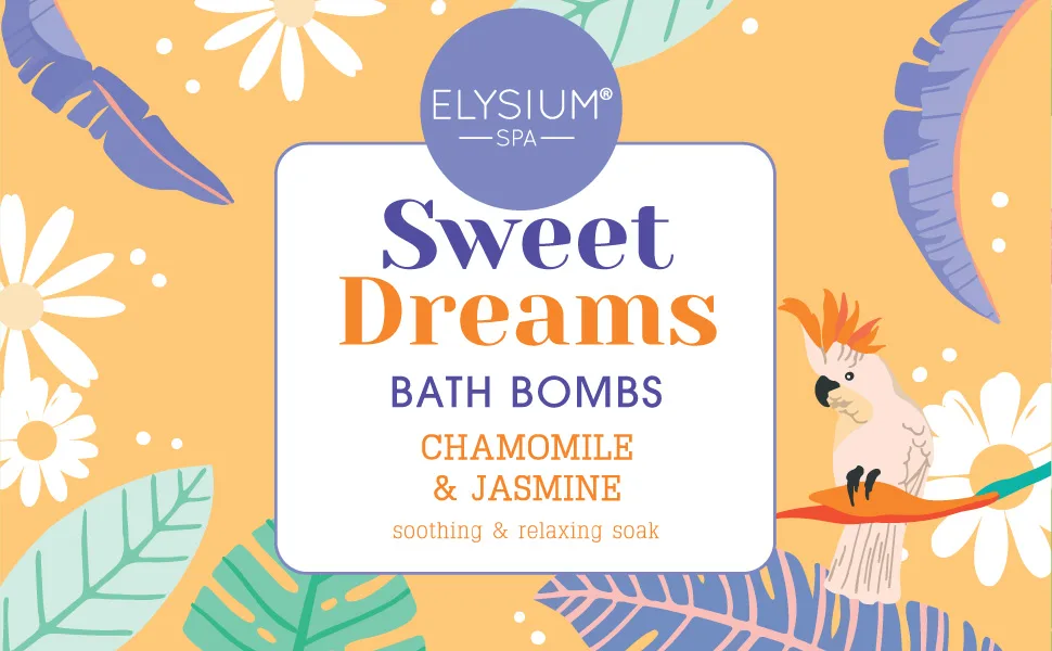 Elysium Spa Chamomile & Jasmine Bath Bombs Chamomile & Jasmine 16.67 g (Pack of 3) - bath bomb