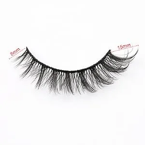 EMEDA 3D Natural False Lashes with Glue 5 Pairs Fluffy False Cat Eye Lashes Multipack Thick and Long False Eyelashes With Glue Strip Fake Lashes With Applicator False Lashes Kit mix-001 - Fluffy ans long