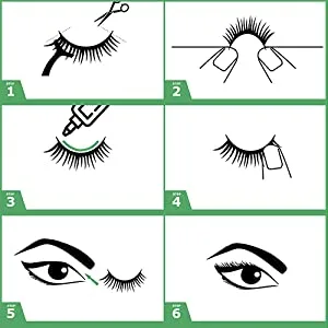 EMEDA 3D Natural False Lashes with Glue 5 Pairs Fluffy False Cat Eye Lashes Multipack Thick and Long False Eyelashes With Glue Strip Fake Lashes With Applicator False Lashes Kit mix-001 - How to use?