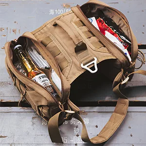 EXCELLENT ELITE SPANKER Tactical Military Dog Saddle Bag Harness Saddlebag Backpack for Medium Large Dogs(Brown L) L Brown - DG121