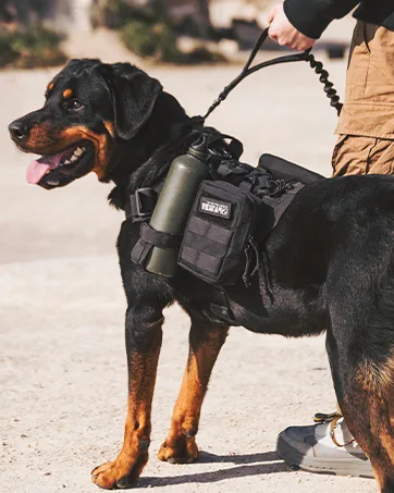 EXCELLENT ELITE SPANKER Tactical Military Dog Saddle Bag Harness Saddlebag Backpack for Medium Large Dogs(Brown L) L Brown - product information 3