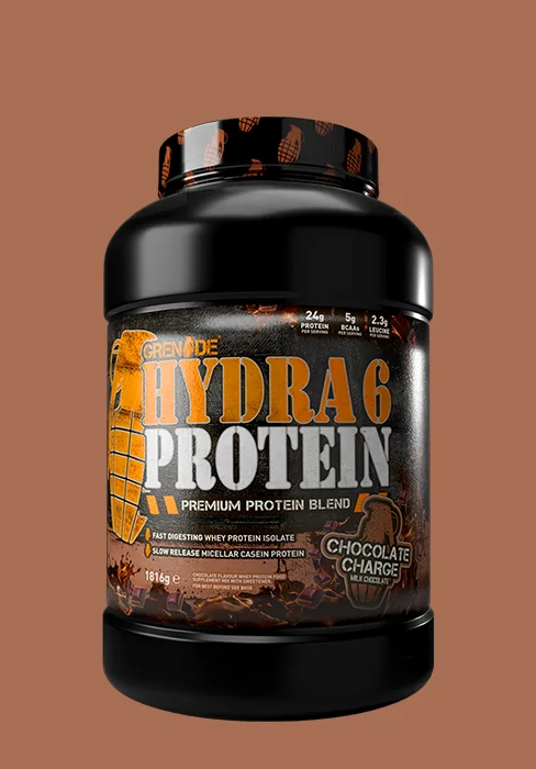 Grenade Hydra 6 Protein Powder (Whey Protein Isolate/ Micellar Casein) 52 Servings 1.816 KG - Strawberry Siege - Chocolate Charge