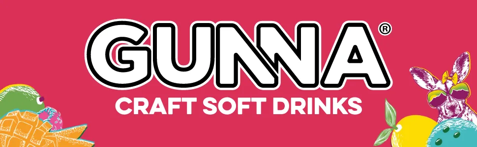 Gunna Fizzy Drinks Raspberry Pink Lemonade Cans Natural Vegan Sparkling Natural Soft Drink Real Raspberry and Lemon Flavour Immune Boosting Drink 330ml x 12 12 x 330ml - immune boosting functional lemonade soda soft drink vitamin mineral refreshing beverage sparkling