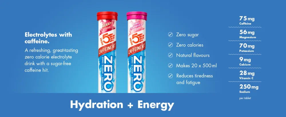 HIGH5 ZERO Electrolyte Tablets | Hydration Tablets Enhanced with Vitamin C | 0 Calories & Sugar Free | Boost Hydration Performance & Wellness | Citrus 160 Tablets (20x Pack of 8) Citrus 20 Count (Pack of 8) - ZERO Caffeine Hit Desktop