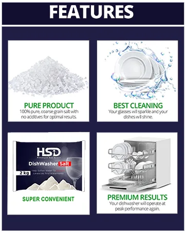 pack of 6 Dishwasher Salt Bag 2Kg - 2kg Dishwasher Salt
