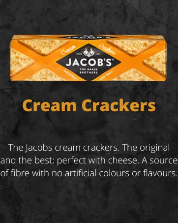 Jacob's Savours Flavours Assortment Selection Boxes of Crackers for Cheese 250 g (Pack of 4) Favourites - Cream crackers