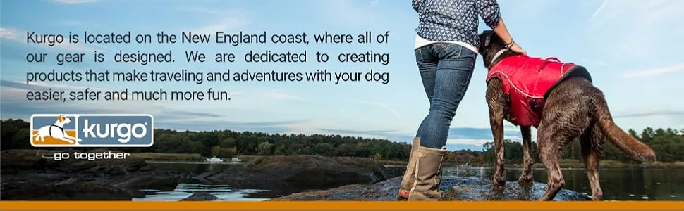 Kurgo RSG Dog County Harness Comfortable Padded Dog Hiking Harness Adjustable MOLLE Compatible Medium-Coastal Blue Medium County Harness Coastal Blue - Kurgo