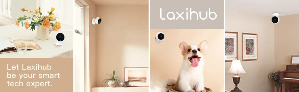LAXIHUB 1080P Pet Camera 2 Pack Puppy Camera/Cam Indoor CCTV WiFi Camera Night Vision 2-Way Audio M1 2pc - product information 14