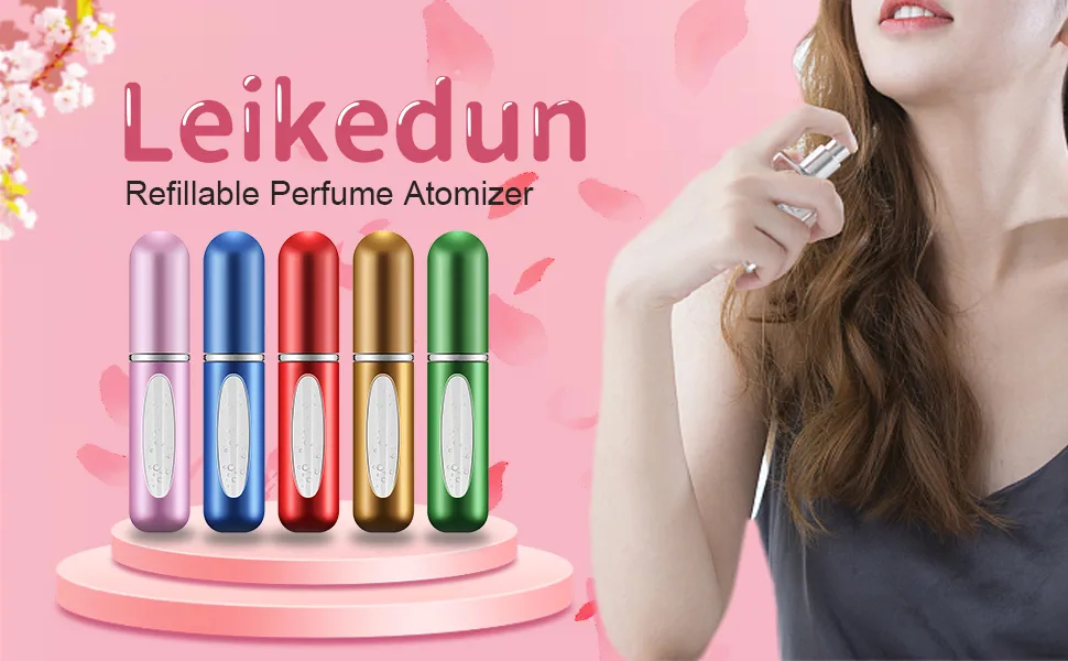 Leikedun 5 PCS Perfume Atomiser Bottles 5ml Mini Refillable Spray Portable Liquid Bottle with Visual Window Empty Travel Bottle for Purse Handbag Pocket Luggage - product information 15