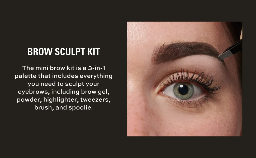 Makeup Revolution Brow Sculpt Kit Dark 2.2 g Dark 1 count (Pack of 1) - Makeup Revolution, Brow Sculpt Kit 01