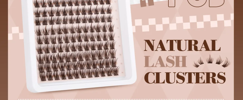 Brown Lash Clusters 168 Pcs Natural Looking 8-16MM Eyelash Individuals C Curl Wispy Brown Lash Extensions Fluffy DIY False Eyelashes at Home by Mavphnee - brown lash extensions