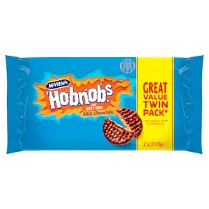 McVitie's Milk Chocolate Hobnobs Twin Pack 2 x 262g (Pack of 6) - Hobnob Twin Pack