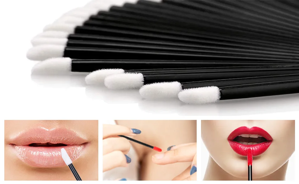 200 PCS Disposable Mascara and Lip Wands MORGLES 100 Pcs Disposable Eyelash Mascara Wands Brushes 100 Pcs Disposable Lip Gloss Wands Lipstick Applicators - eyebrown brush