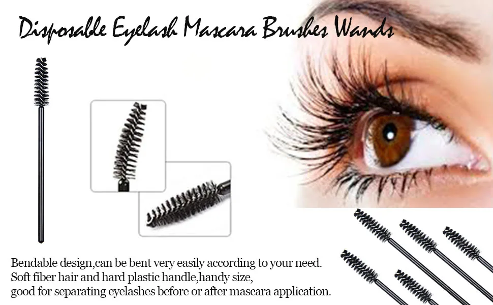 200 PCS Disposable Mascara and Lip Wands MORGLES 100 Pcs Disposable Eyelash Mascara Wands Brushes 100 Pcs Disposable Lip Gloss Wands Lipstick Applicators - product information 24