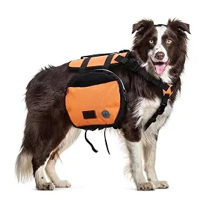 Ownpets Dog Backpack Saddlebag with Adjustable Strap Waterproof and Lightweight Dog Saddle Bag Harness Dog Pack Hound for Camping Traveling and Hiking M size - dog saddle bag harness