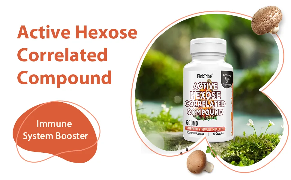 Active Hexose Correlated Compound 500mg - Supports Immune Health Liver Function & T-Cell/Natural Killer Cell Activity - 240 Veggie Capsules (Pack of 4) - Active Hexose Correlated Compound