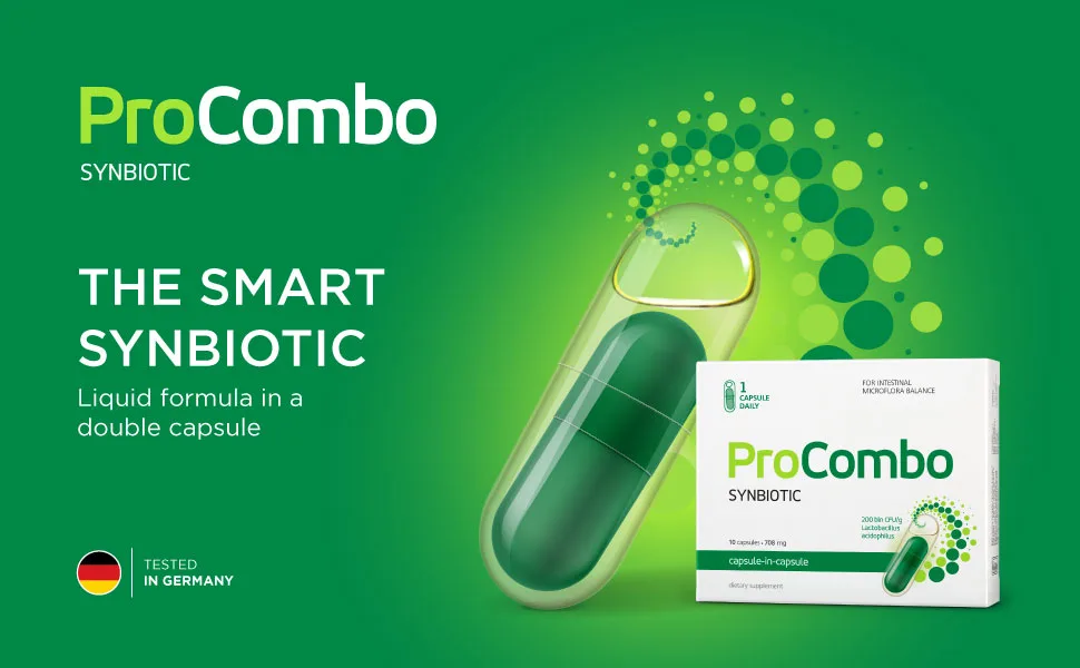 ProCombo Pr biotic & Pr biotic for Gut Health 200 Billion CFU 50 Capsules Pack of 5 - ProCombo Probiotics Synbiotics Supplements Gut Health Digestive Support Immune Boost Capsules