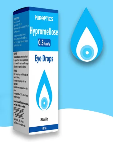 PUROPTICS Carmellose 0.5% Lubricant Eye Drops for Dry Eyes and Irritated Eyes 10ml (Pack of 1) - puroptics