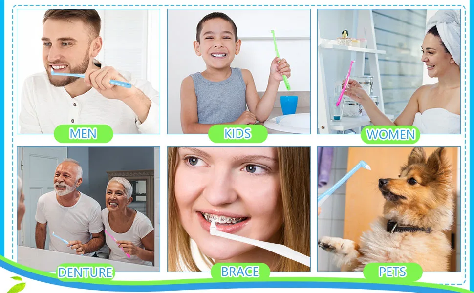 8 Pcs Interspace Toothbrush Soft Single Tufted Toothbrush with Cover Slim Interspace toothbrushes interdental Brushes for Orthodontic Braces Detail Cleaning(Blue/Green/Rose Red/White) - product information 11
