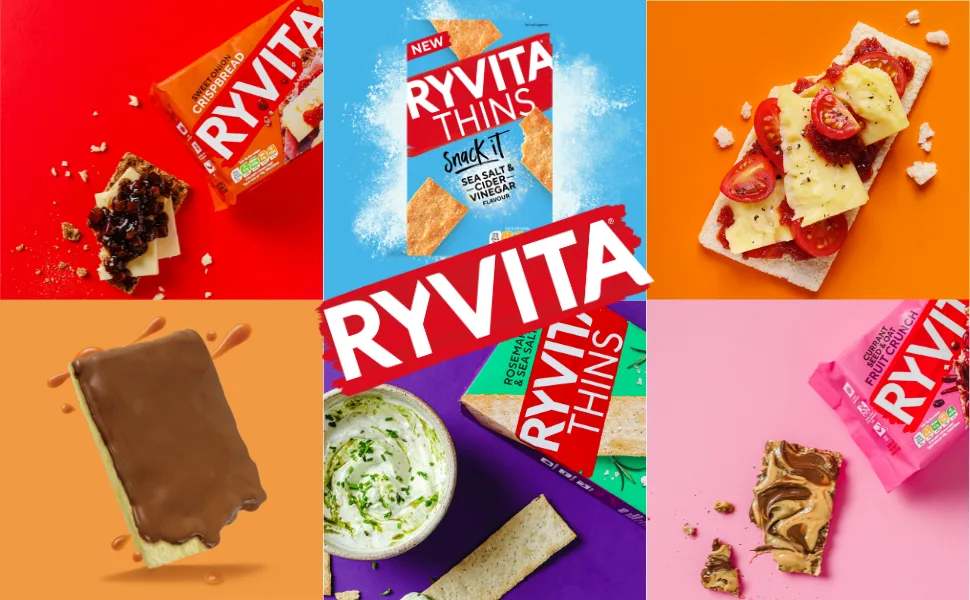 Ryvita Crispy Snacks Twin Pack Salted Caramel Flavour 24 x Twin Pack SALTED CARAMEL Flavour 26G (PACK OF 24) - Ryvita