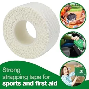 Safety First Aid Group HypaBand EAB Small (2.5cm x 4.5m) - Pack of 3 White Small (2.5cm) Pack of 3 - EAB tape for sports and first aid