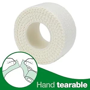 HypaBand EAB First Aid Tape Medium (5 cm x 4.5 m) for Sports Support Strapping and Dressings - Pack of 3 Rolls White Medium (5cm) Pack of 3 - HypaBand Elastic Adhesive Bandage Tape