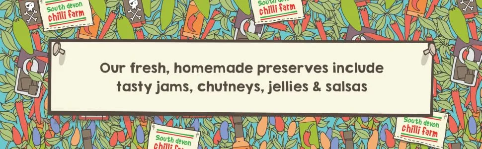 South Devon Chilli Farm | Fresh Chilli Jam Ideal Condiment for Cheese Meats Eggs & Seafood Gluten Free Vegan Friendly 250g Jar - Case of 6 - chilli jam sweet preserves worlds hottest sauce ancho chillies chipotle paste sweets gooseberr