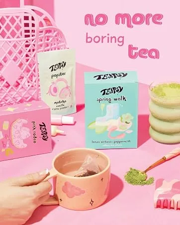 Bubble Bath - Rose & Honeydew Herbal Tea TEAPSY Caffeine Free 15 Teabags - Teapsy Tea Matcha Mug Powder