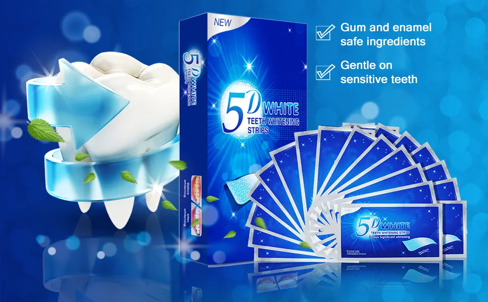 Teeth Whitening Strips Tooth Whitening Kits at Home Teeth whitening Strips Sensitive Teeth Whitening Strips Teeth Whitener 14 Packs 28 Pcs Shiny White - teeth whitening strips
