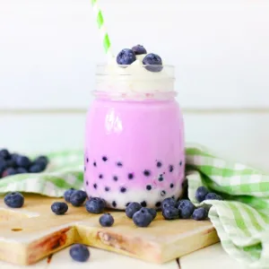 Popping Boba Fruit Flavour Bursting Bubbles 130g | Premium Quality Tapioca Pearls (Assorted (Pack of 3)) - blueberry