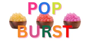 Popping Boba Fruit Flavour Bursting Bubbles 130g | Premium Quality Tapioca Pearls (Assorted (Pack of 3)) - Pop Burst Colorful Tapioca Pearl Boba