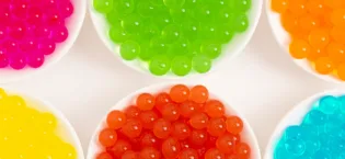Popping Boba Fruit Flavour Bursting Bubbles 130g | Premium Quality Tapioca Pearls (Assorted (Pack of 3)) - Pop Burst Colorful Tapioca Pearl Boba