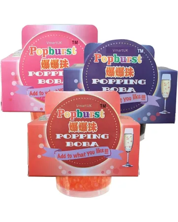 Popping Boba Fruit Flavour Bursting Bubbles 130g | Premium Quality Tapioca Pearls (Assorted (Pack of 3)) - Pop Burst Colorful Tapioca Pearl Boba