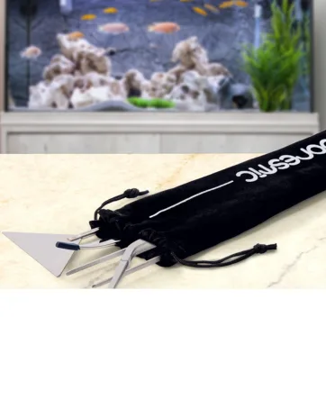 VORESTIC 6 pcs Aquarium Aquascaping Terrarium Tools Long Tweezers Scissors Algae Scraper - aquascaping tools, aquarium tools set, aquarium tweezers and scissors